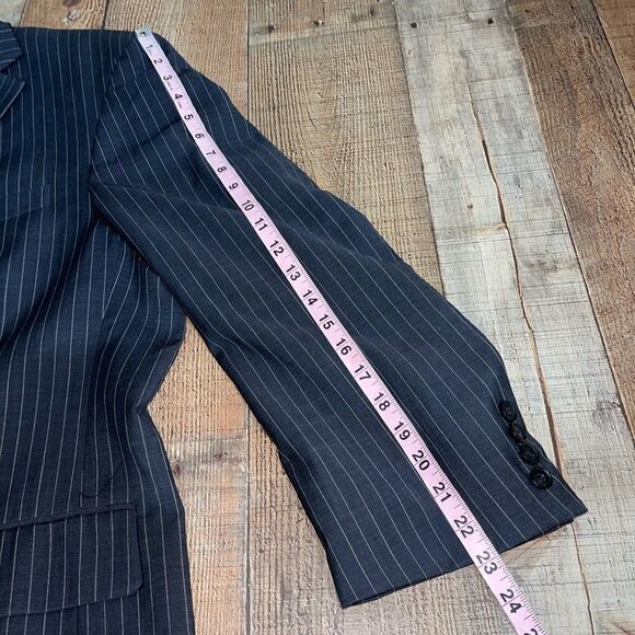 Oscar De La Renta 48 R Mens Pinstripe Soft Sport Coat Jacket 100.% Wool. - Picture 4 of 13